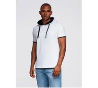 T-shirt à manches courtes à capuche - Ombre - Pour Homme - Blanc S