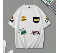 T-shirt à manches courtes ample pour homme avec imprimé amusant de dessin animé et slogan, à épaules tombantes, pour sortir avec des amis L,M,S,XL,XS,XXLCartoon,SloganÉtoffe