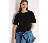Cecil Femme T-shirt à manches courtes avec encolure en U in Noir, Gr: M