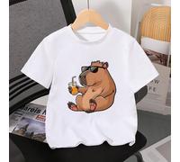 T-shirt à manches courtes avec graphique Karpi Bala, style simple et confortable pour les garçons pré-adolescents. Idéal pour le printemps et l'été. 8Y,9Y,10Y,11Y,12YAnimal,Cartoon,Portrait,LettresÉto