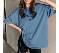 T-Shirt à manches courtes avec imprimé de lettres, mille CHEFS-D'ŒUVRE DU TRAVAILLEUR, T-Shirt oversize d'été L,M,S,XL,XS,XXLLettres,SloganÉtoffe