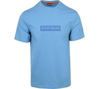 T-shirt à manches courtes avec logo Box, bleu ciel, Taille S