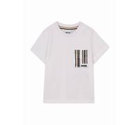 T-shirt À Manches Courtes Blanc 12M(74CM)