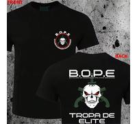 T-shirt à manches courtes BOPE Tropa De Elite Brazil Special Elite Forces, 100% coton, décontracté pour hommes L,M,S,XL,XXL,XXXLTissu tricoté