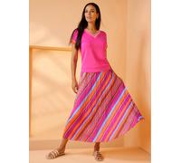 T-shirt à manches courtes bordure côtelée contrastée - Rick Cardona - fuchsia-orange FUCHSIA-ORANGE 48