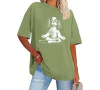 T-shirt à manches courtes Cavalier King Charles Spaniel avec motif chien mignon pour amoureux des chiens, Vert, 3XL