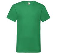 T-shirt à manches courtes, col en V Fruit Of The Loom, 100% coton, (BC338)