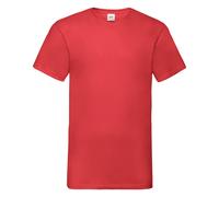 T-shirt à manches courtes, col en V Fruit Of The Loom, 100% coton, (BC338)