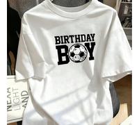 T-shirt à manches courtes col rond pour garçons avec imprimé motif football sur le devant, thème Coupe du Monde 2026, top décontracté ample pour enfants 6Y,7Y,8Y,9Y,10Y,14Y,11Y,12Y,13YgraphiqueÉtoffe