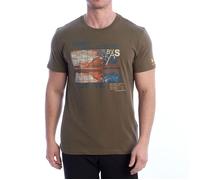 T-shirt à manches courtes coupe régulière YMR312-JS206 Homme-Olive verte 3XL