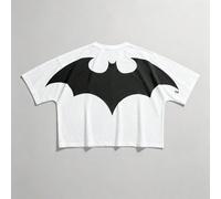 T-shirt à manches courtes décontracté et polyvalent pour homme avec imprimé lettre et chauve-souris pour un usage quotidien L,M,S,XL,XSgraphique,HalloweenTissu tricoté