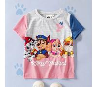 T-shirt à manches courtes décontracté pour jeune fille avec imprimé lettre et dessin animé pour un usage quotidien 6Y,7Y,8Y,4Y,5YCartoonÉtoffe