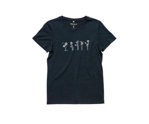 T-shirt à manches courtes Devold Classic Flowers Tee pour femme encre XL