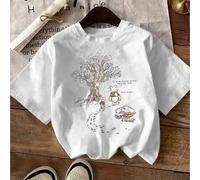 T-shirt à manches courtes Disney avec imprimés Winnie l'Ourson et Porcinet ; fabriqué en pur coton, il est doux et respirant. L,M,S,XL,XXLPortraitCoton