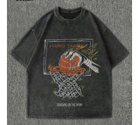 T-shirt à manches courtes en coton lavé de style de rue pour hommes grande taille, Youngboy Never Broke Again, Friends TV, Anime, Halloween et polyvalent, style Y2K, convient pour un port quotidien 2X