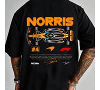 T-shirt à manches courtes en pur coton pour homme, imprimé Formule 1, coupe ample et décontractée, idéal pour l'été, confortable et streetwear. Un incontournable pour les fans de F1, parfait au quotid