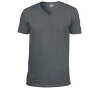 T-shirt à manches courtes et col en V Gildan, 100% coton, pour homme (BC490)