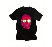 T-shirt à manches courtes et col rond avec imprimé de l'album Chico de Front Le Monde PNL, tissu respirant et confortable, style sportif et décontracté, 100 % coton, pour homme (choisissez une taille