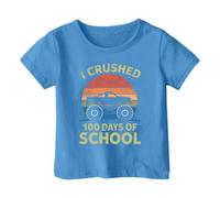 T-Shirt à Manches Courtes et col Rond pour garçon et Fille, décontracté et Ample Chemise Manches Longues en Coton pour Hommes (Sky Blue, 4-5 Years)
