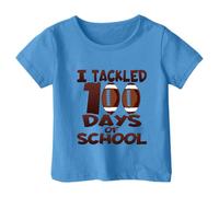 T-Shirt à Manches Courtes et col Rond pour garçon et Fille, décontracté et Ample Tank Blouses (Sky Blue, 4-5 Years)