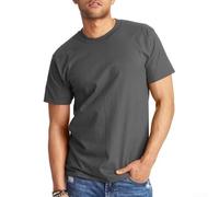 T-shirt à manches courtes et col rond pour homme, utilisation comme sous-vêtement sous les hauts décontractés ordinaires (L gris foncé)