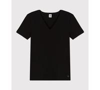 T-shirt à manches courtes femme en coton uni Petit Bateau - noir - Taille 2XL 2XL noir