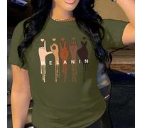 T-shirt à manches courtes imprimé de gestes pour femmes, hauts graphiques pour femmes L,M,S,XL,XSLettresÉtoffe