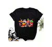 T-shirt à manches courtes imprimé Jack Sally de L'Étrange Noël de Monsieur Jack pour femme, vêtement printemps-été-automne, années 2000 CONFORT ET SÉCURITÉ - Ce t-shirt enfant 100 % coton offre un con