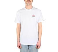 T-Shirt À Manches Courtes Logo À Gauche Vans - Blanc/Rouge De Course