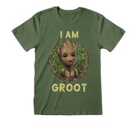 T shirt à manches courtes Marvel Badge Vert Unisexe S M