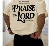 T-shirt à manches courtes polyvalent et minimaliste pour hommes Zrgoth | Thème du psaume biblique L,M,S,XL,XS,XXLRétroPolyester
