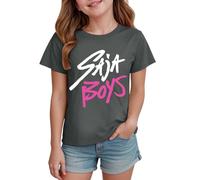 T-Shirt à Manches Courtes pour Fille Garçon Kpop D-Demon H-Hunters décontracté T-Shirt d'été à Manches Courtes 90-160 Hauts Tee Shirt uni décontracté Col Rond