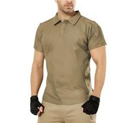 T-shirt à manches courtes pour homme avec fermeture éclair et col en V - Hauts musculaires tendance pour entraînement athlétique et bodybuilding, Z11-khaki-polo Shirts pour homme, L
