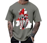 T-shirt à manches courtes pour homme avec inscription « St Georges », drapeau de l'Angleterre avec imprimé Matadragones, A Gris, XXXXL