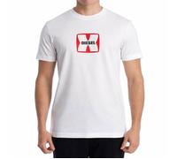 T-shirt à manches courtes pour homme, coupe ajustée A03848_RPATI-Blanc S