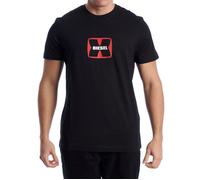 T-shirt à manches courtes pour homme, coupe ajustée A03848_RPATI-Le noir S