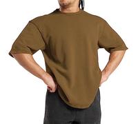 T-shirt à manches courtes pour homme, coupe classique, printemps et été, décontracté, à manches courtes, col rond, couleur unie, pour l'intérieur et l'extérieur, la marche, le sport, la vie