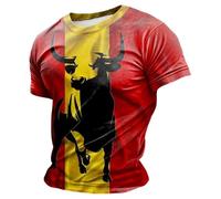 T-shirt à manches courtes pour homme - Culture espagnole du taureau espagnole - T-shirt de sport léger et aéré - T-shirt d'été respirant - Confortable et doux - T-shirt de sport - Tenue de festival