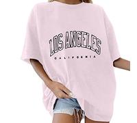 T-shirt à manches courtes pour homme et femme New Wide Ancient Tendance Texte Style T-shirt en pur coton à manches courtes Été V T-shirt Homme, Rose, L