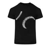 T-shirt à manches courtes pour homme facile à porter - Lettre de baseball imprimée - Col rond - Pour l'intérieur et l'extérieur, la marche, le sport, la vie quotidienne, Noir , XL