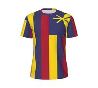 T-shirt à manches courtes pour homme, motif drapeau du royaume d'Hawaï, séchage rapide, séchage rapide, évacuation de l'humidité, noir, Taille S