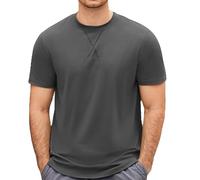 T-shirt à manches courtes pour homme - Uni - Séchage rapide - Veste d'été fine et décontractée - Pour la course à pied, le basket-ball, l'entraînement - Pour l'intérieur et l'extérieur, la marche, le