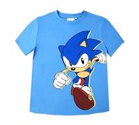 T-Shirt à Manches Courtes Sonic pour garçons et Filles - T-Shirt Chase pour Enfants, Respirant, Doux et Confortable, vêtement d'été idéal au Quotidien et pour Les Sorties.