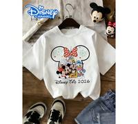 T-shirt à manches courtes stylé et officiellement sous licence avec l'impression de Mickey Mouse de Disney, parfait pour le port quotidien et les fêtes pour les filles de 1 à 8 ans. Convient pour le p