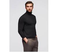 T-shirt à manches longues avec col roulé - Ombre - Pour Homme - Noir L