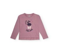 T-shirt à manches longues avec imprimé de gobelet de café lilas 10A