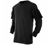 T-shirt à manches longues avec poches Long Sleeve MFH - Black L