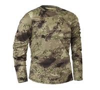T-shirt à manches longues camouflage pour homme - En coton - Manches longues - Los Angeles - Lettres créatives - T-shirt de sport - T-shirt d'entraînement - Chemise d'été
