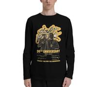 T-Shirt à Manches Longues col Rond pour Homme du Duo Musical Daft, Style Hip-hop, Pull molletonné à la Mode, Noir Moyen