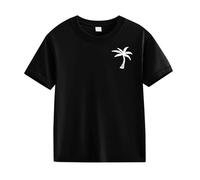 T-shirt à manches longues confortable et respirant en cocotier pour fille, Noir , 2-3 ans
